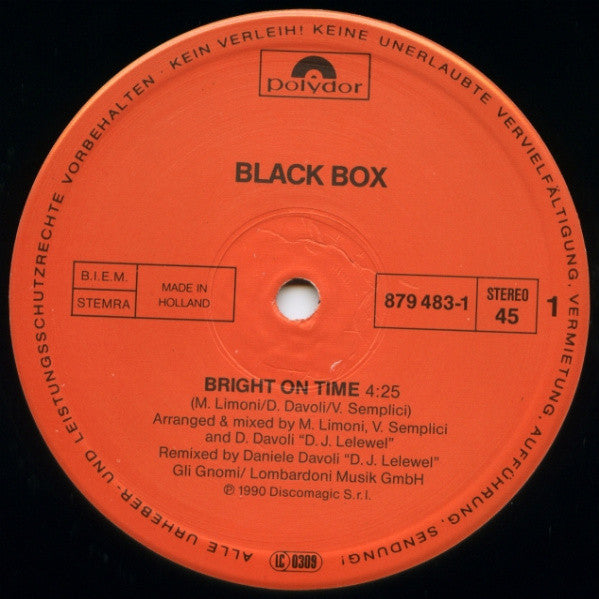 Black Box – Bright On Time (NM, FUNDA VG+) BOX24