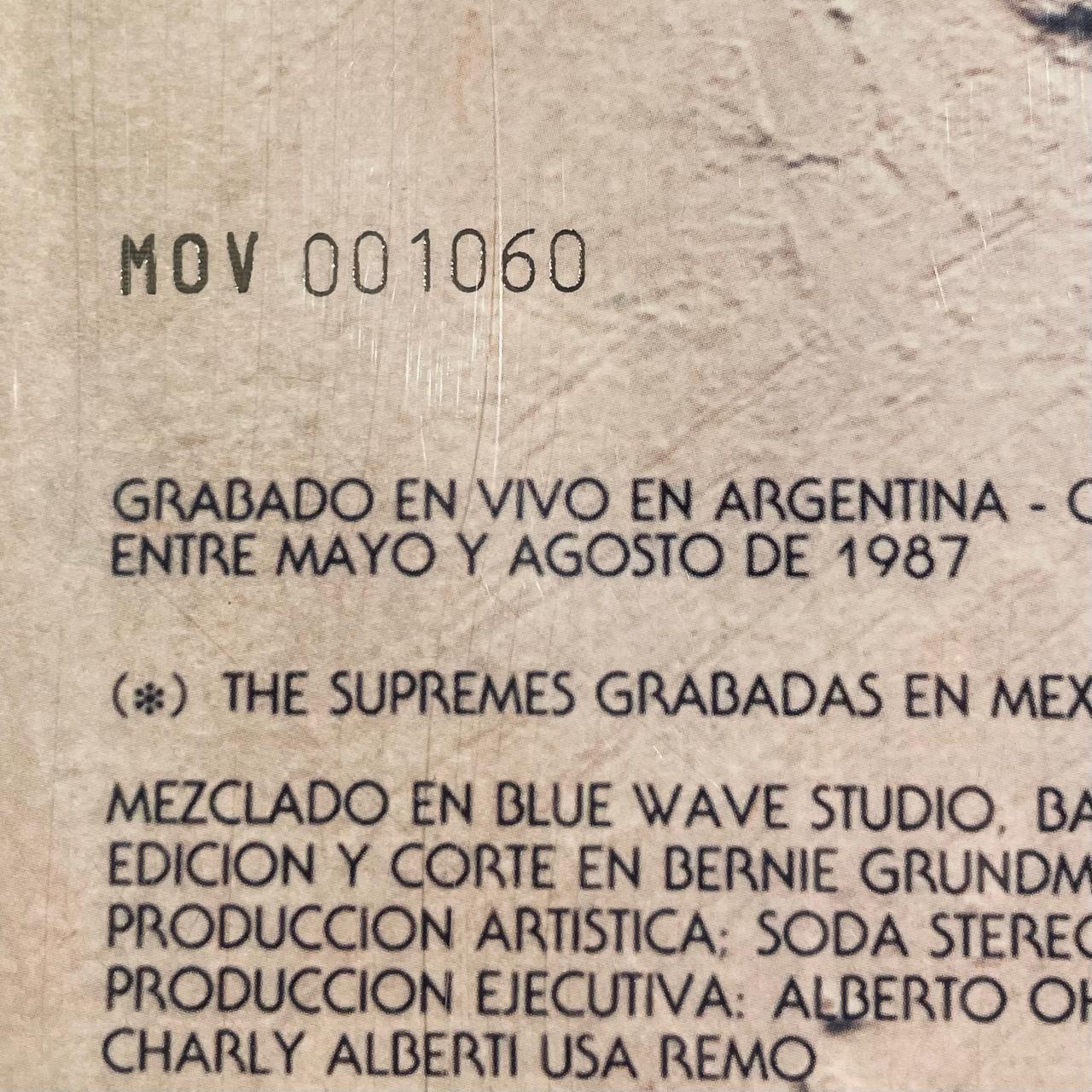 Soda Stereo – Ruido Blanco (En Vivo) / EDICIÓN LIMITADA NUMERADA & CRYSTAL CLEAR / INCLUYE INSERT (NUEVO, SELLADO)