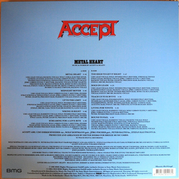 Accept – Metal Heart (NUEVO, SELLADO) BOXV43