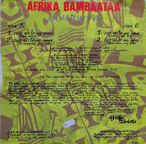 Afrika Bambaataa – Just Get Up And Dance (EX) BOX28