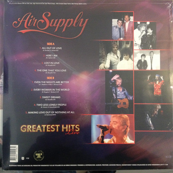 Air Supply – Greatest Hits Live (NUEVO, SELLADO) BOXV8