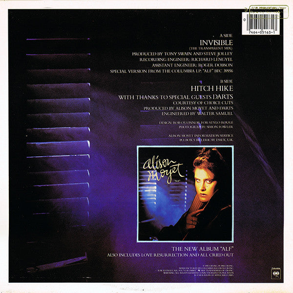 Alison Moyet – Invisible (The Transparent Mix) (EX, FUNDA VG+) BOX20