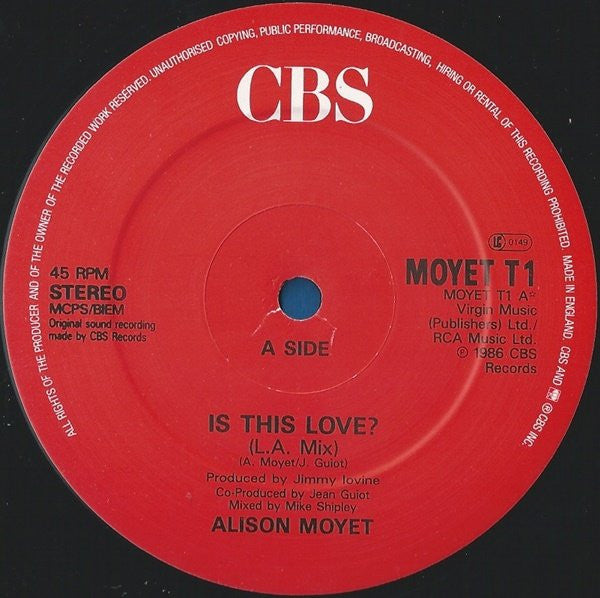 Alison Moyet – Is This Love? (NM, FUNDA EX)