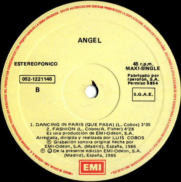 Angel – Dancing In Paris [Que Pasa] (VG+)