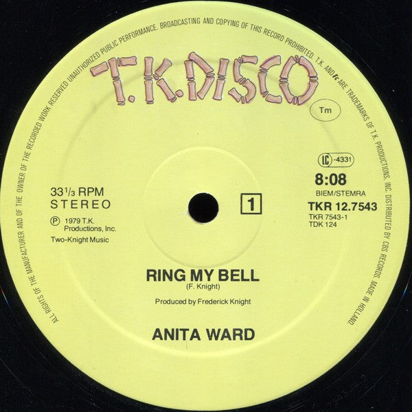 Anita Ward – Ring My Bell (NM, FUNDA VG+)