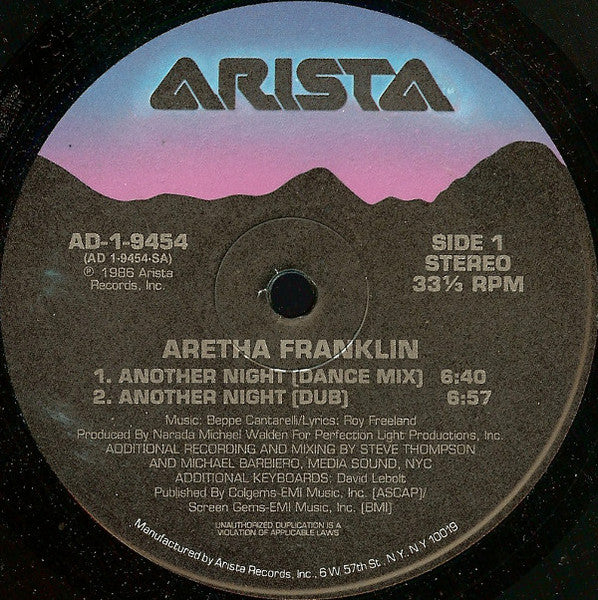 Aretha Franklin – Another Night (NM, Funda Generic de Sello) Box14