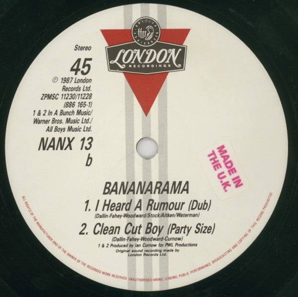 Bananarama – I Heard A Rumour (NM, FUNDA VG+)