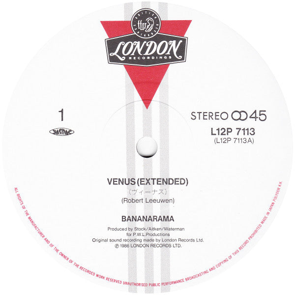 Bananarama – Venus / Edición Japonesa Sin OBI, Sin Inserto (NM) BOX11