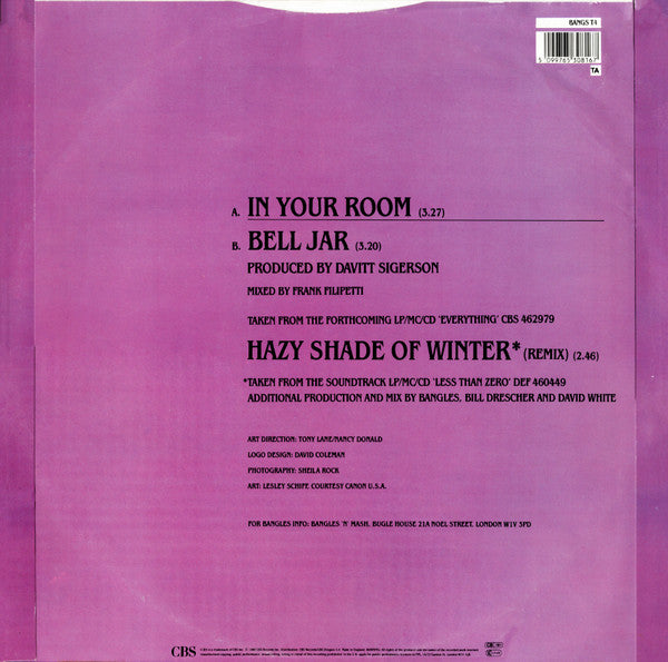 Bangles – In Your Room (NM, FUNDA EX) BOX28