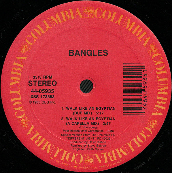 Bangles – Walk Like An Egyptian (NM, FUNDA VG+) BOX5