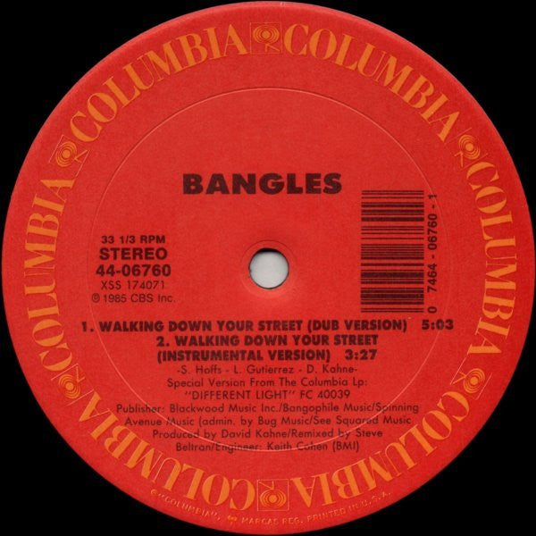 Bangles – Walking Down Your Street (12" Extended Dance Mixes) (NUEVO, SELLADO DE ÉPOCA) BOX30