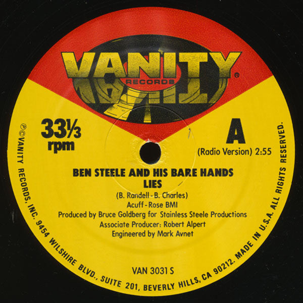 Ben Steele And His Bare Hands – Lies (VG+, Funda Generic) BoxE3