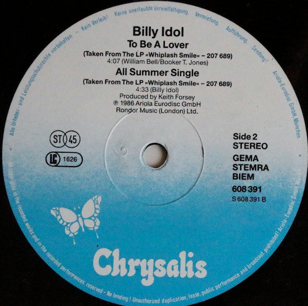 Billy Idol – To Be A Lover (NM) BOX3