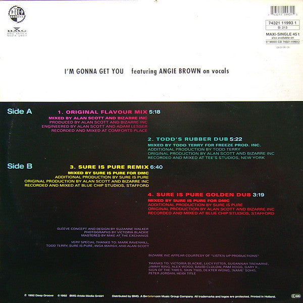 Bizarre Inc Featuring Angie Brown – I'm Gonna Get You (EX, FUNDA VG+)