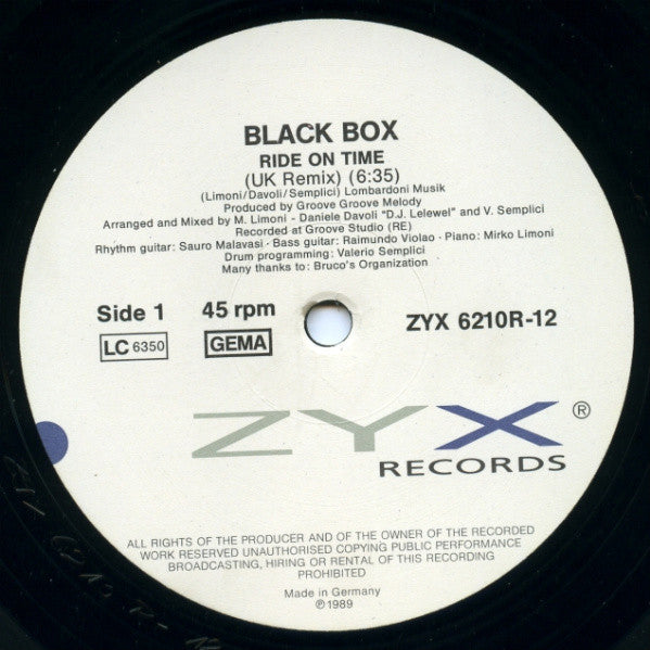 Black Box – Ride On Time (UK Remix) (NM, FUNDA EX) BOX5