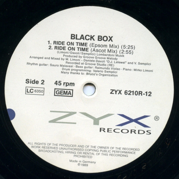 Black Box – Ride On Time (UK Remix) (NM, FUNDA EX) BOX5