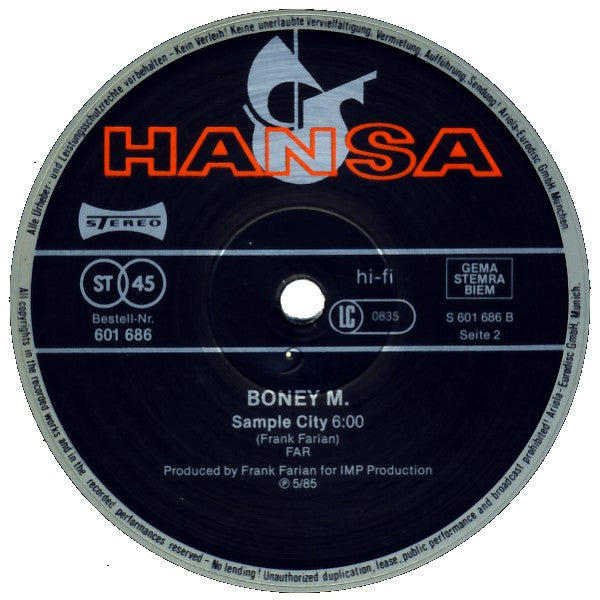 Boney M. – My Chérie Amour (U.S. Club-Mix - Special Extended) (NM, FUNDA VG+) BOX33
