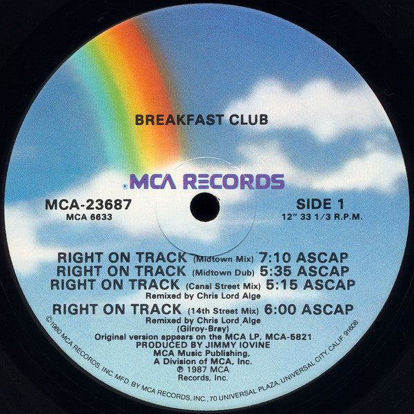 Breakfast Club – Right On Track (NM, FUNDA VG+) BOX16