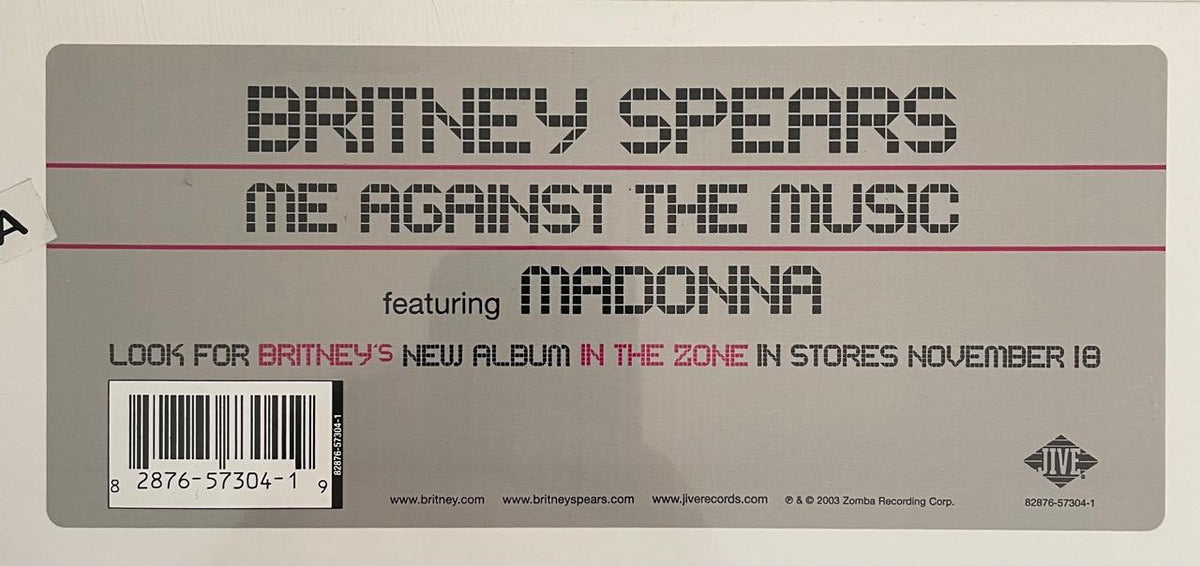 Britney Spears Featuring Madonna – Me Against The Music (NUEVO, SELLADO DE ÉPOCA) BOX18