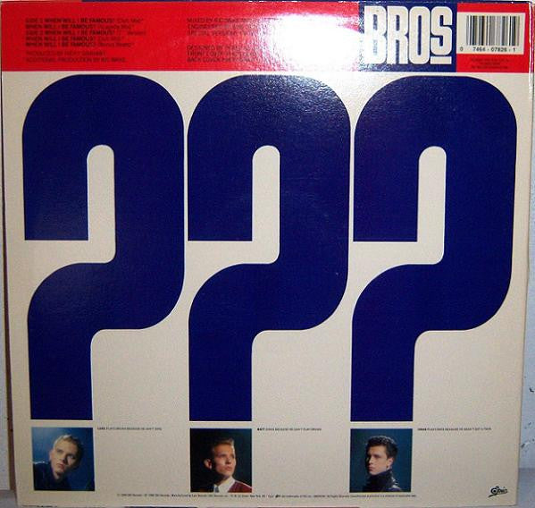 Bros – When Will I Be Famous? (NM, FUNDA VG+) BOX30