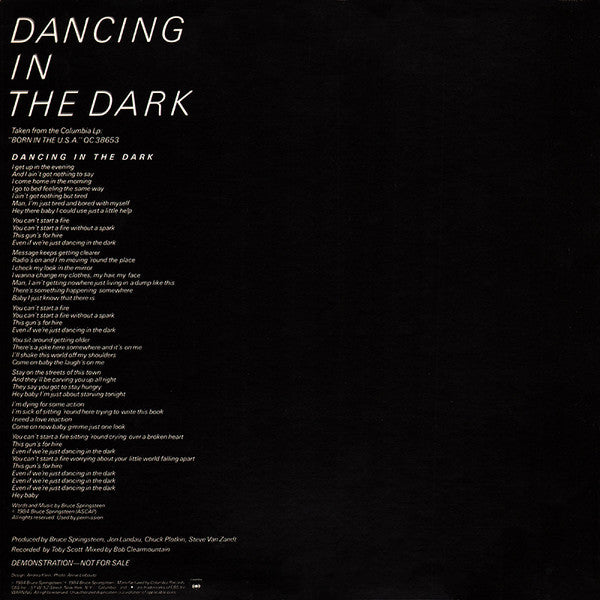 Bruce Springsteen – Dancing In The Dark (NM, FUNDA VG+) BOX18