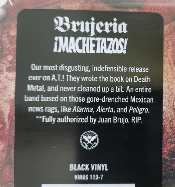 Brujeria – ¡Machetazos! / DISCO 7" (NUEVO, SELLADO)