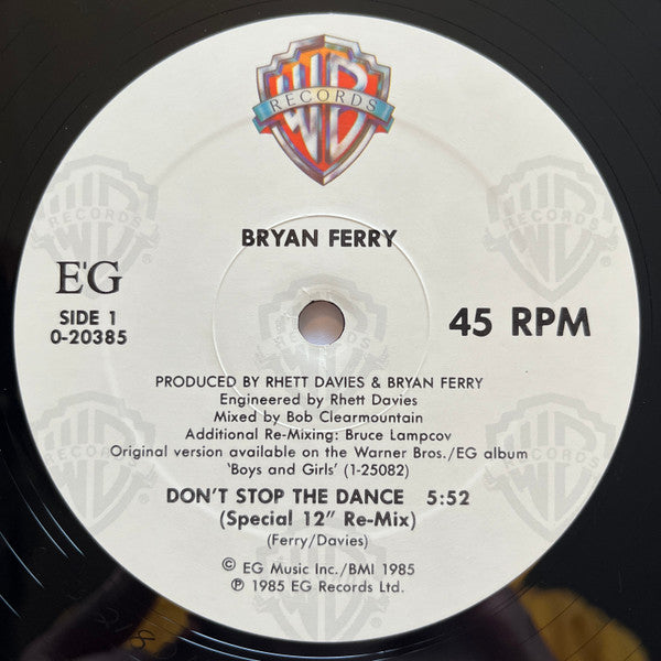 Bryan Ferry – Don't Stop The Dance (NM, FUNDA VG+) BOX29