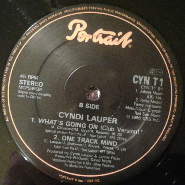 Cyndi Lauper – What's Going On (EX, FUNDA VG+) BOX1