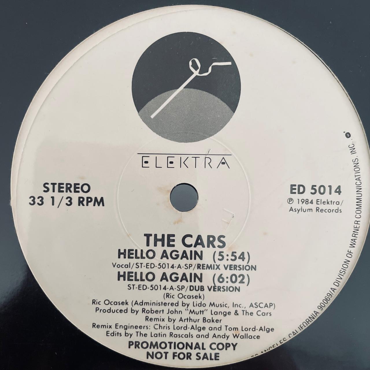 The Cars – Hello Again (NM, FUNDA VG+) BOX27