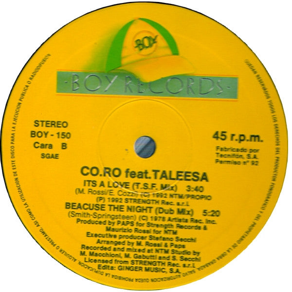 CO.RO feat. Taleesa – Because The Night (VG+) BOX8