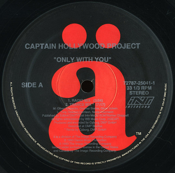 Captain Hollywood Project – Only With You (NM, FUNDA VG+) BOX30