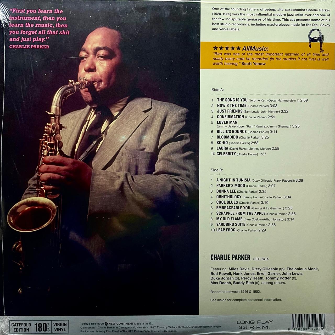 Charlie Parker – The Hits / LIMITED GATEFOLD EDITION (NUEVO, SELLADO) BOXV53