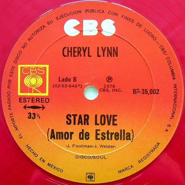 Cheryl Lynn – Got To Be Real = Tiene Que Ser Real / Star Love = Amor De Estrella, foto 3 de la edición