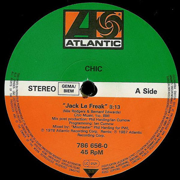 Chic – Jack Le Freak (Extended Remix '87) (NM)