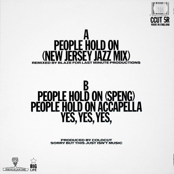 Coldcut Featuring Lisa Stansfield – People Hold On (The Blaze Mix) (NM, FUNDA EX)