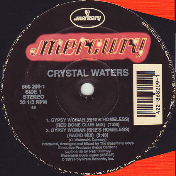 Crystal Waters – Gypsy Woman (She's Homeless) (NM, FUNDA EX) BOX3