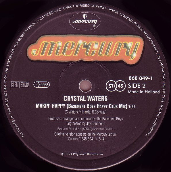 Crystal Waters – Makin' Happy (NM, FUNDA VG+) BOX2