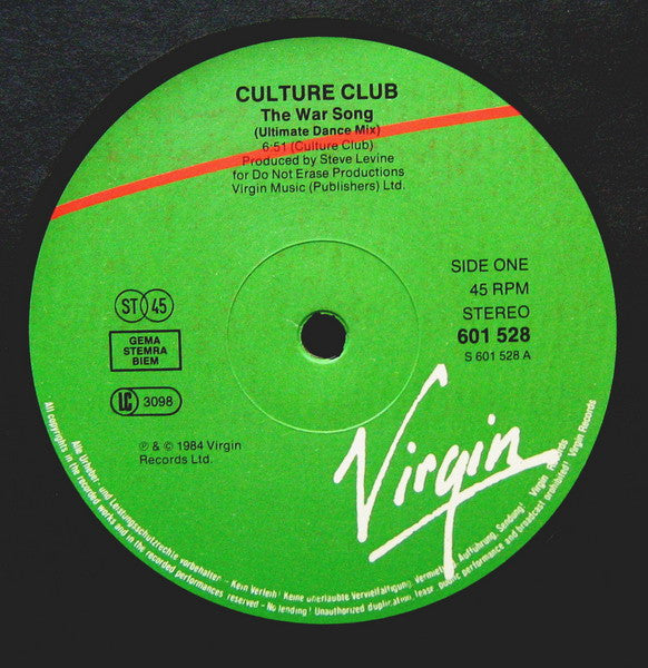 Culture Club – The War Song (Ultimate Dance Mix) (VG+) BOX26