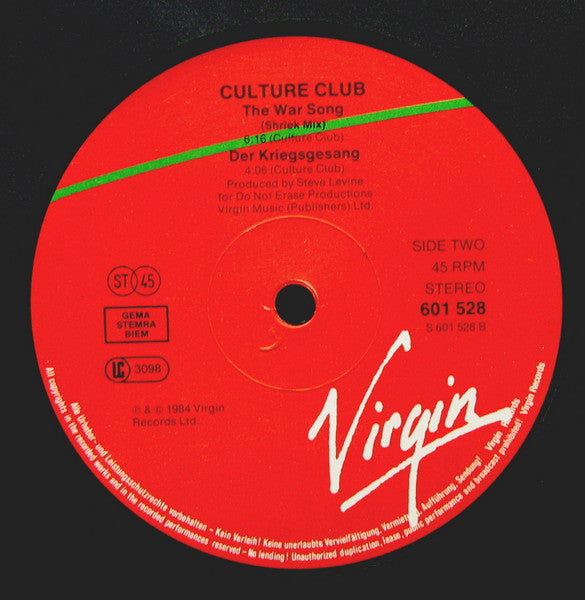 Culture Club – The War Song (Ultimate Dance Mix) (VG+) BOX26