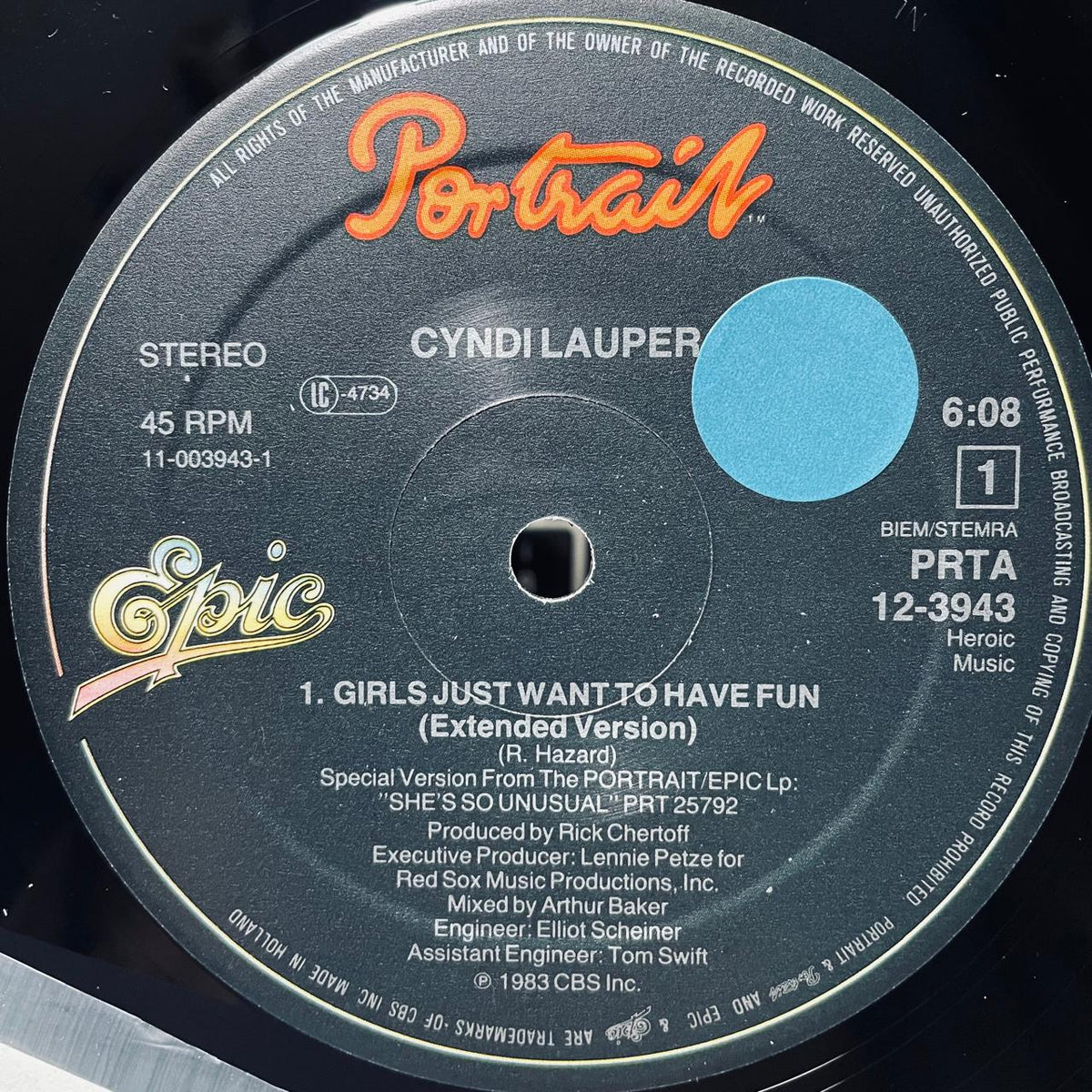 Cyndi Lauper – Girls Just Want To Have Fun (Extended Version) (NM, FUNDA VG+) BOX33