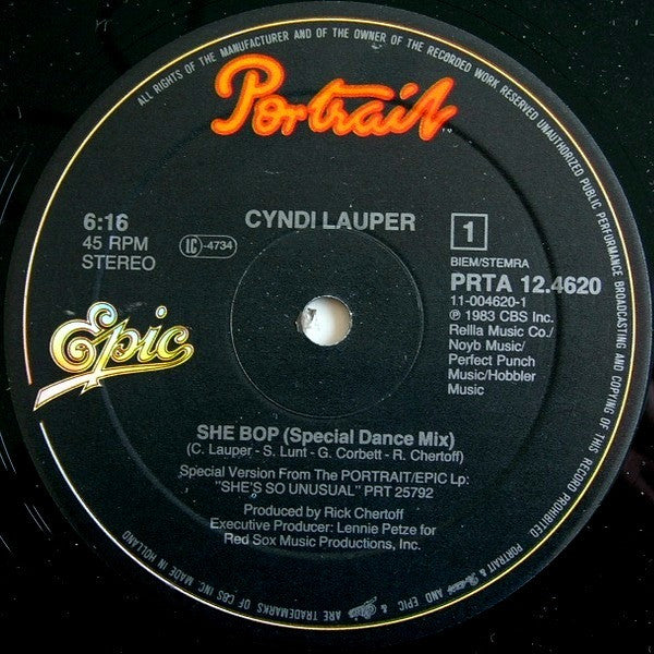Cyndi Lauper – She Bop (Special Dance Mix) (NM, FUNDA EX) BOX2