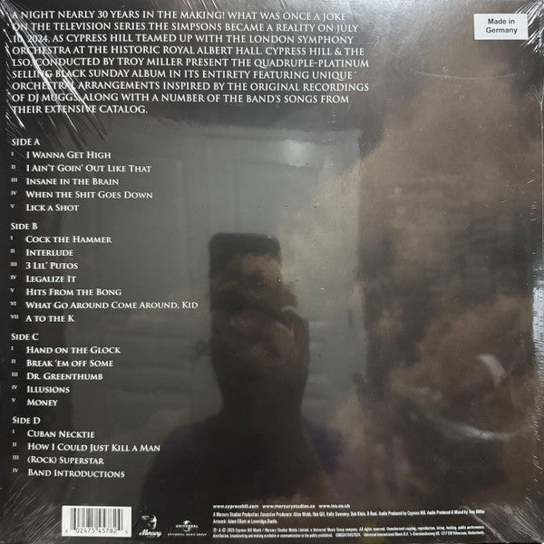 Cypress Hill, London Symphony Orchestra – Black Sunday Live At The Royal Albert Hall / DISCO DOBLE (NUEVO, SELLADO)