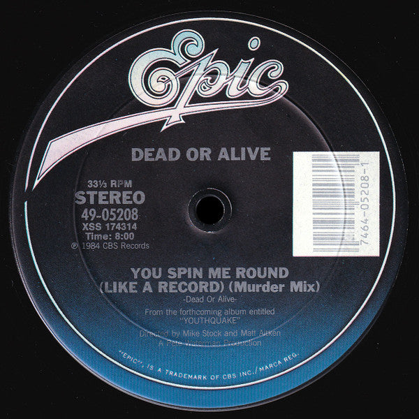 Dead Or Alive – You Spin Me Round (Like A Record) [Murder Mix] (EX, FUNDA GENERICA)