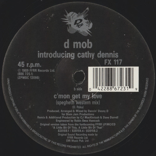 D Mob Introducing Cathy Dennis – C'Mon And Get My Love (NM) BOX3