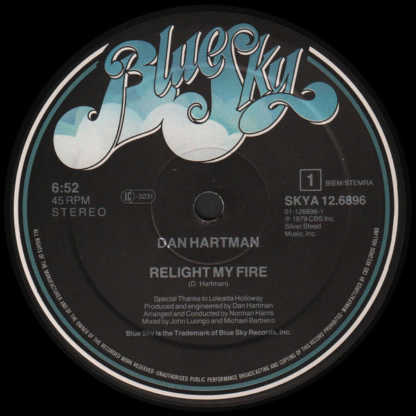 Dan Hartman – Relight My Fire (The Historical 1979 Re-Mix) (NM) BOX21