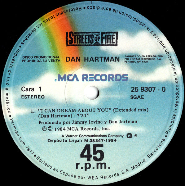 Dan Hartman / The Blasters – I Can Dream About You / Blue Shadows (NM, FUNDA EX)