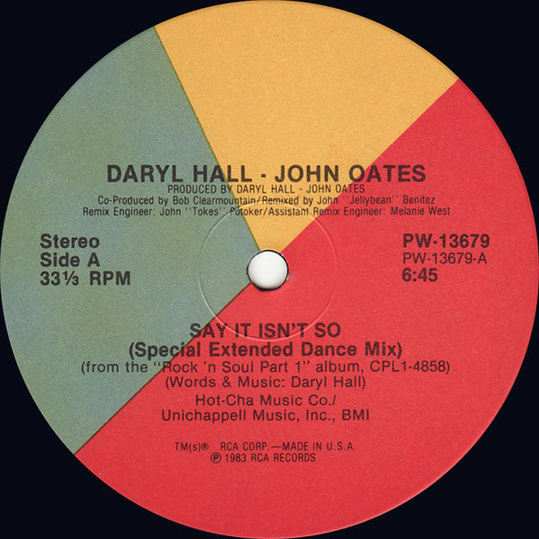 Daryl Hall - John Oates – Say It Isn't So (NM, FUNDA VG+) BOX11