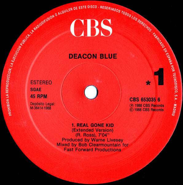 Deacon Blue – Real Gone Kid (NM, FUNDA VG+) BOX10