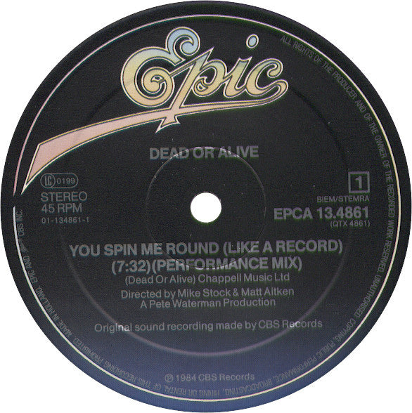 Dead Or Alive – You Spin Me Round (Like A Record) (Performance Mix) (EX) BOX1