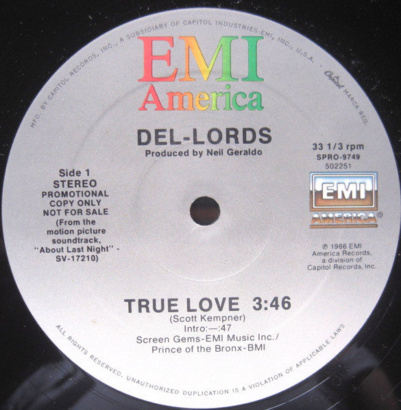 Del-Lords – True Love (NM, Funda Generic) BoxE1